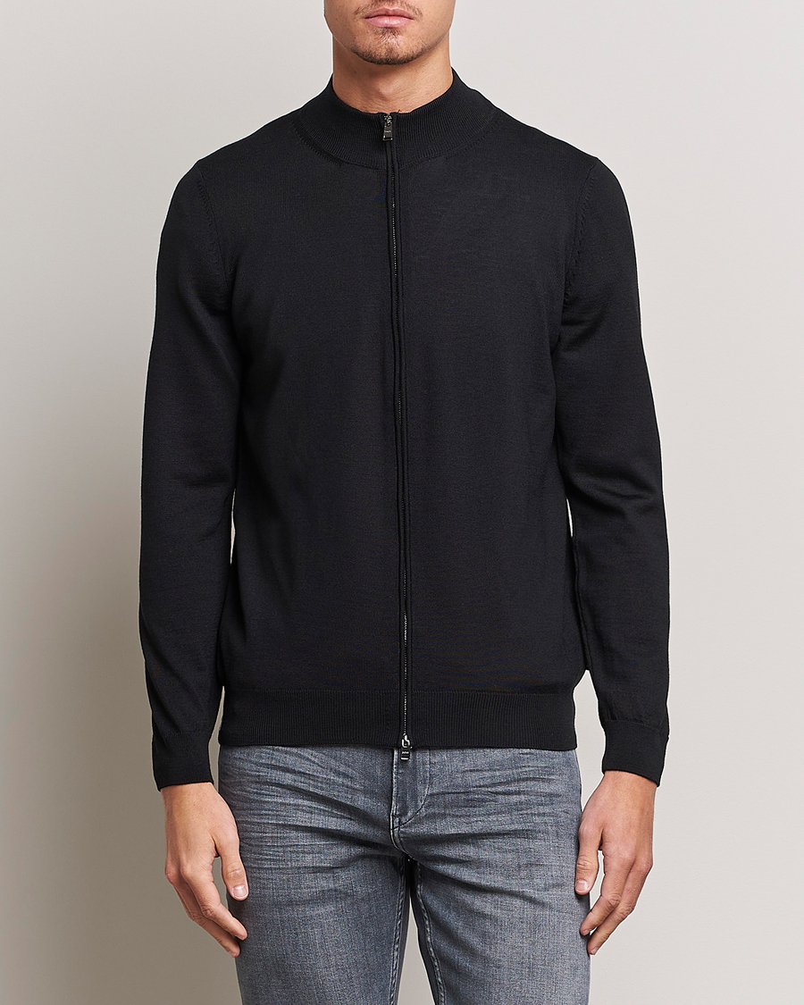 Heren | Truien | BOSS BLACK | Balonso Full-Zip Sweater Black