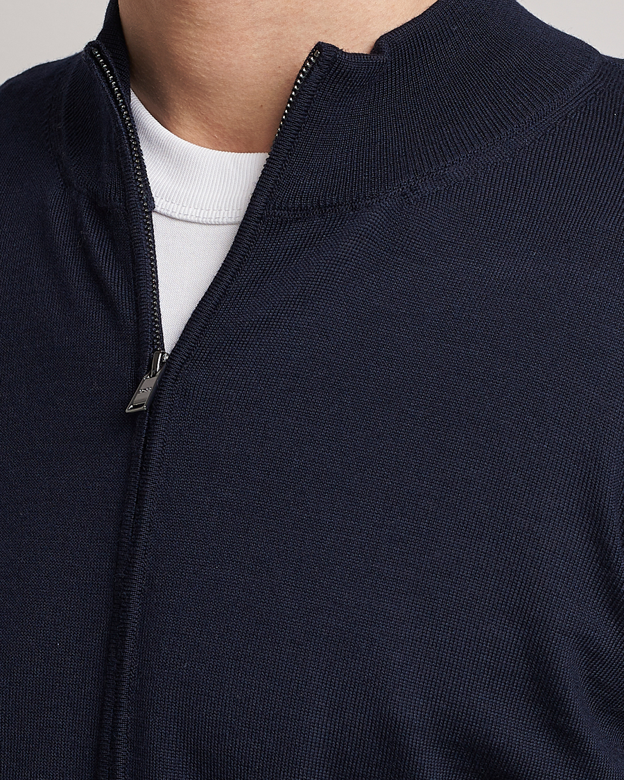 Heren | Truien | BOSS BLACK | Balonso Full-Zip Sweater Dark Blue