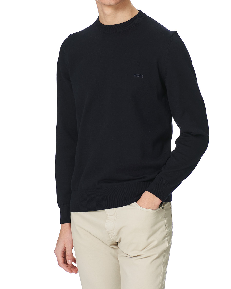 Heren | Truien | BOSS BLACK | BOSS Pacas Knitted Pullover Dark Blue
