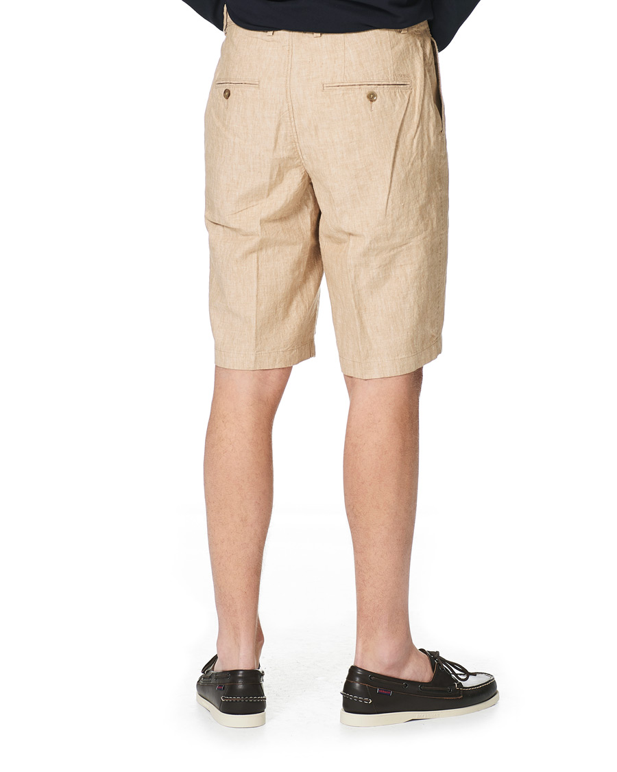 Heren | Korte broek | BOSS BLACK | BOSS Rigan Linen Shorts Medium Beige