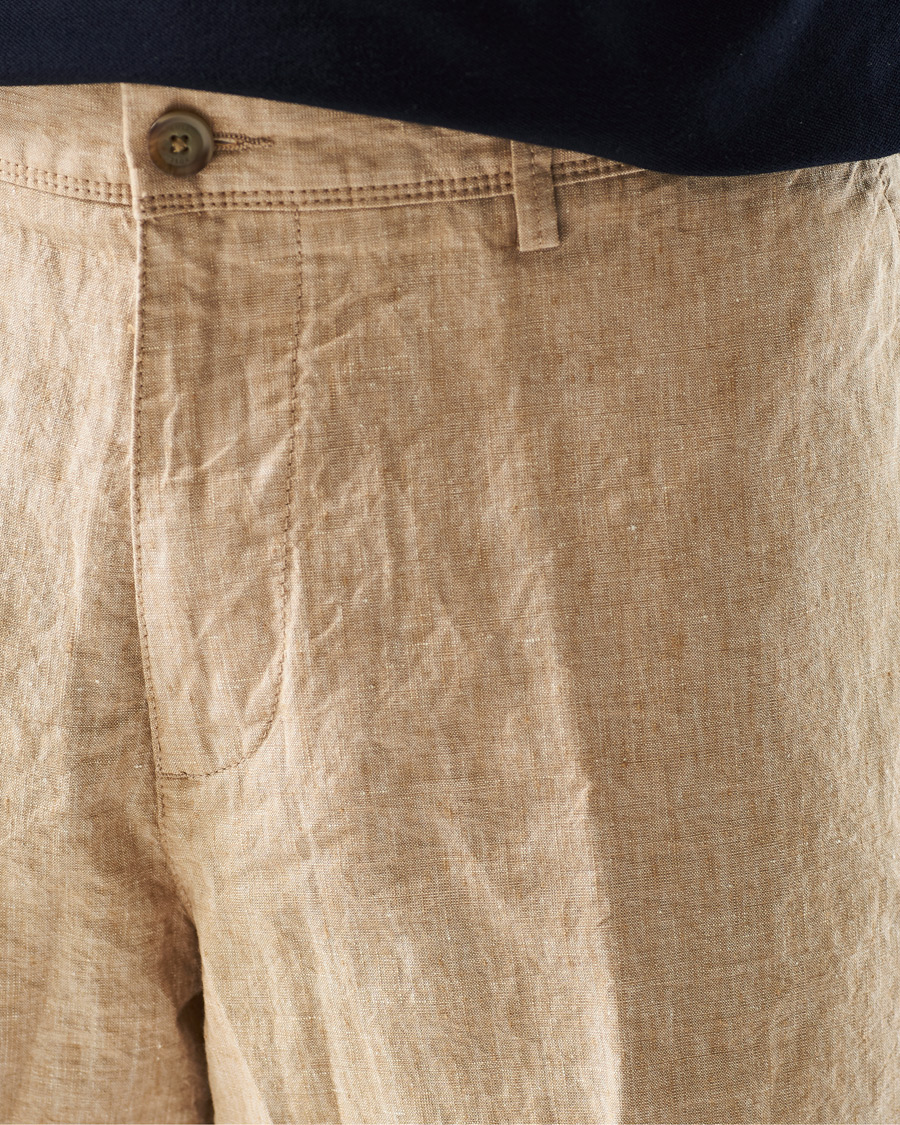 Heren | Korte broek | BOSS BLACK | BOSS Rigan Linen Shorts Medium Beige