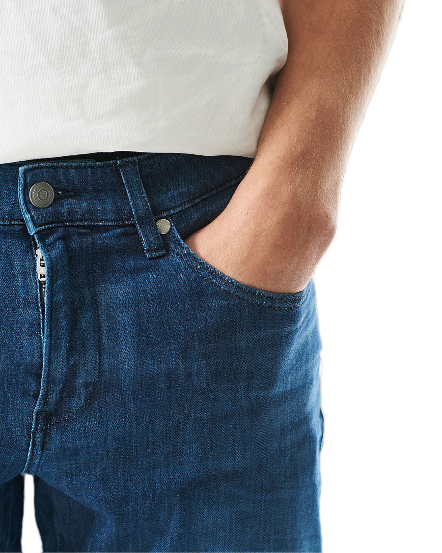 Heren | Jeans | BOSS BLACK | BOSS Delaware3 Slim Fit Stretch Jeans Medium Blue
