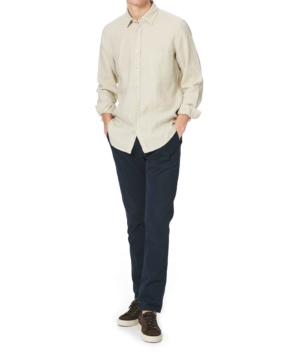 Heren | Overhemden | BOSS ORANGE | BOSS Casual Relegent Linen Shirt Light Beige