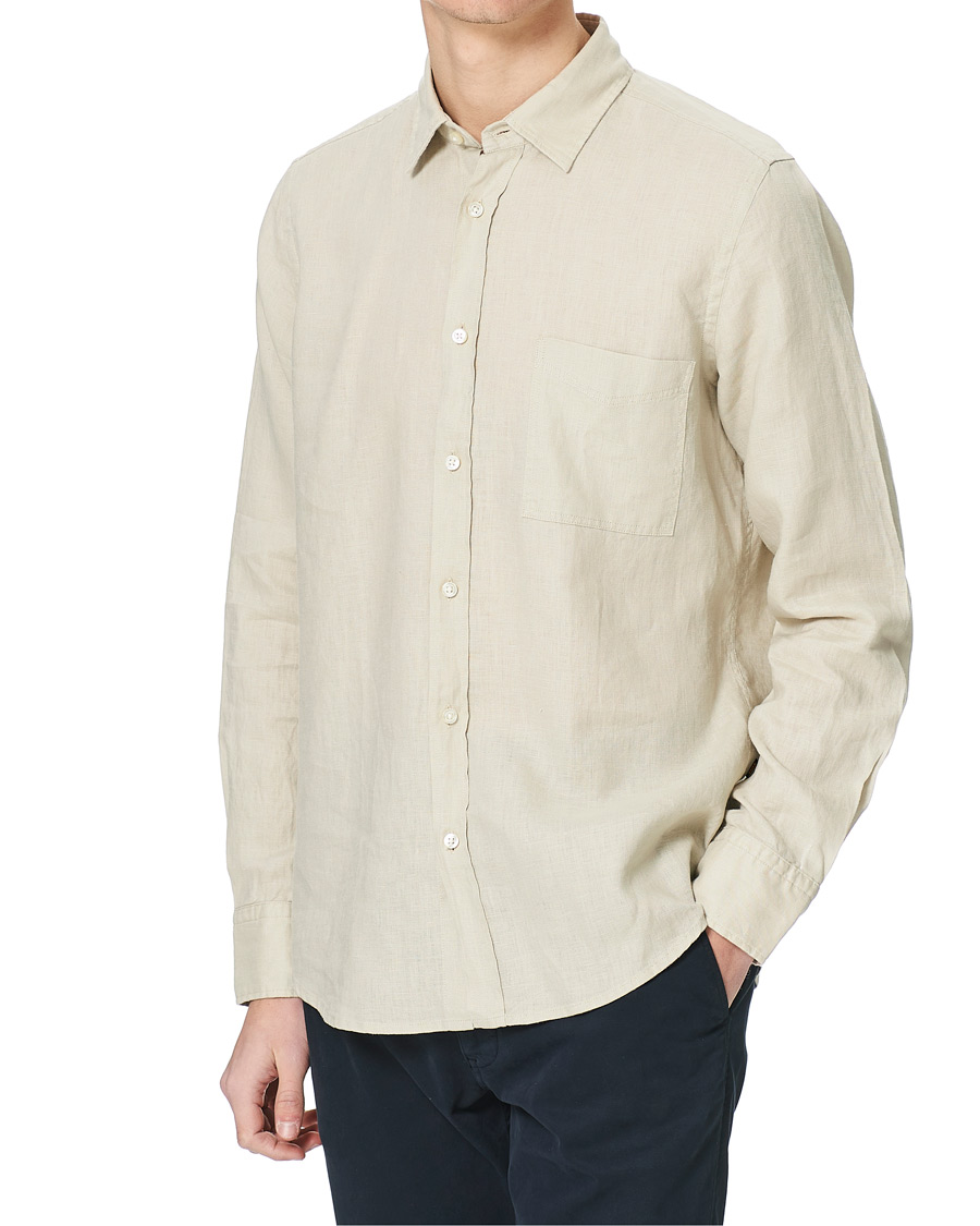 Heren | Overhemden | BOSS ORANGE | BOSS Casual Relegent Linen Shirt Light Beige