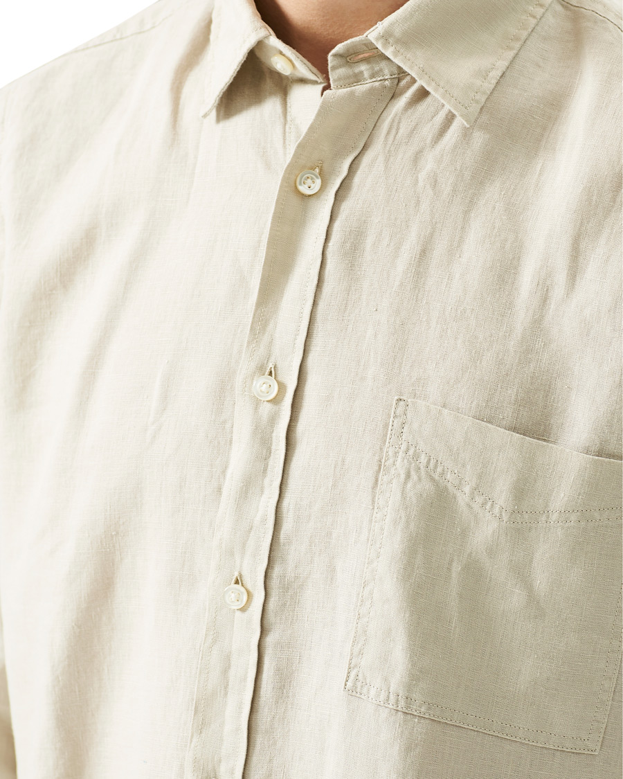 Heren | Overhemden | BOSS ORANGE | BOSS Casual Relegent Linen Shirt Light Beige