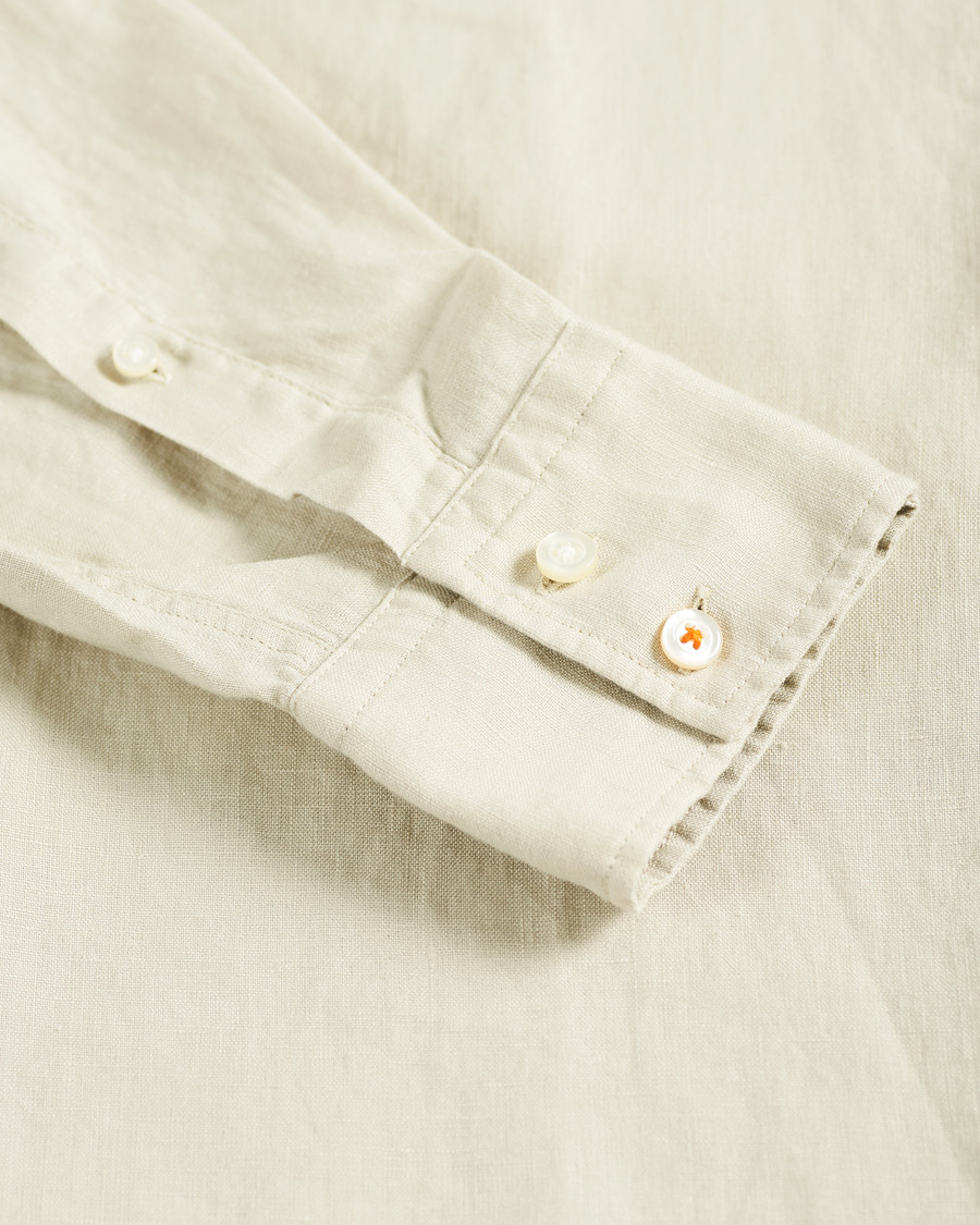Heren | Overhemden | BOSS ORANGE | BOSS Casual Relegent Linen Shirt Light Beige