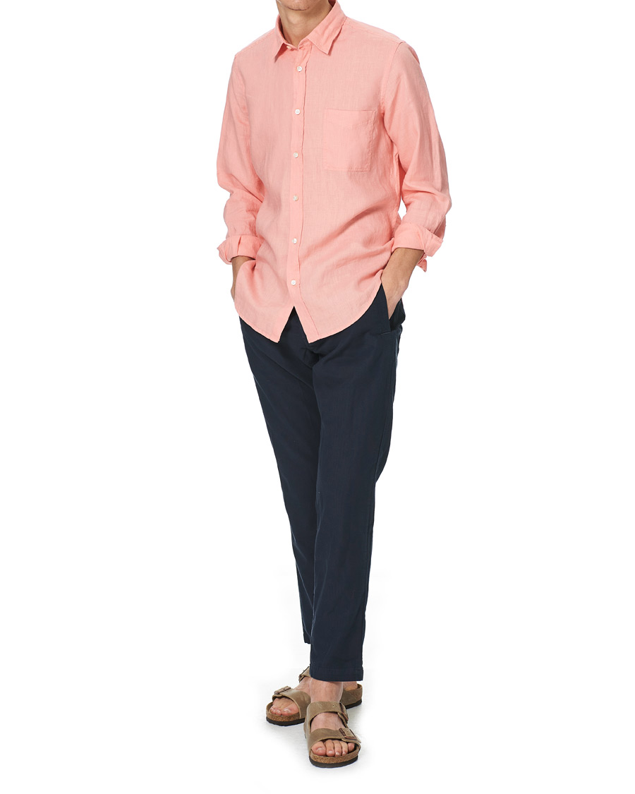 Heren | Overhemden | BOSS ORANGE | BOSS Casual Relegent Linen Shirt Pastel Red