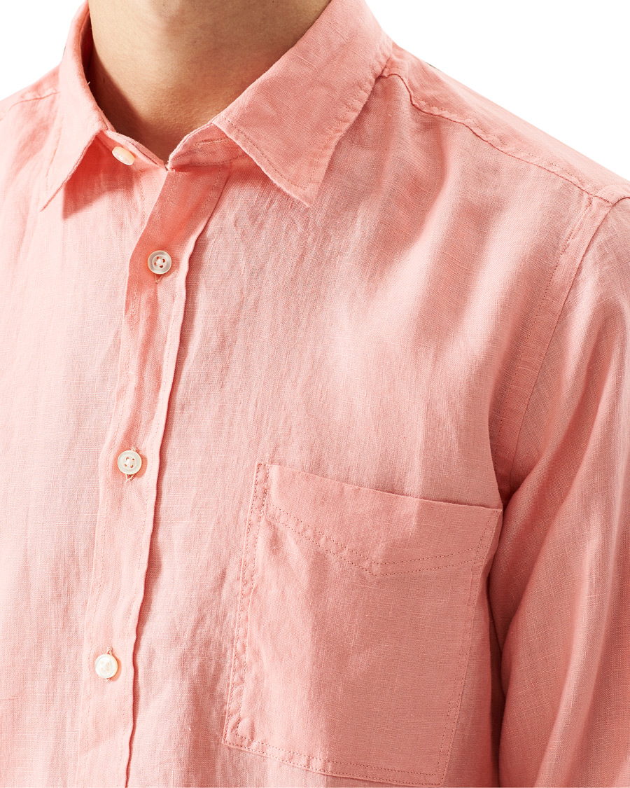 Heren | Overhemden | BOSS ORANGE | BOSS Casual Relegent Linen Shirt Pastel Red