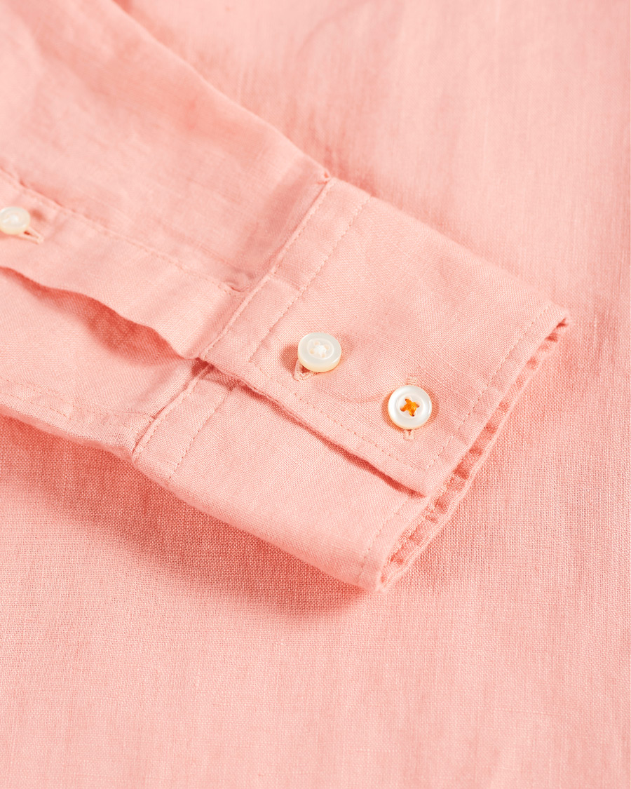 Heren | Overhemden | BOSS ORANGE | BOSS Casual Relegent Linen Shirt Pastel Red