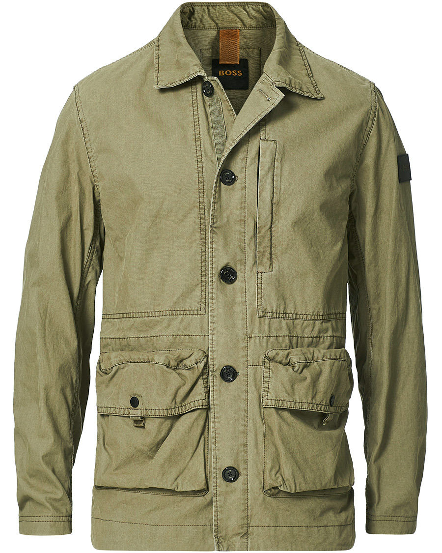 Heren | Jassen | BOSS ORANGE | BOSS Casual Osmar Field Jacket Open Green
