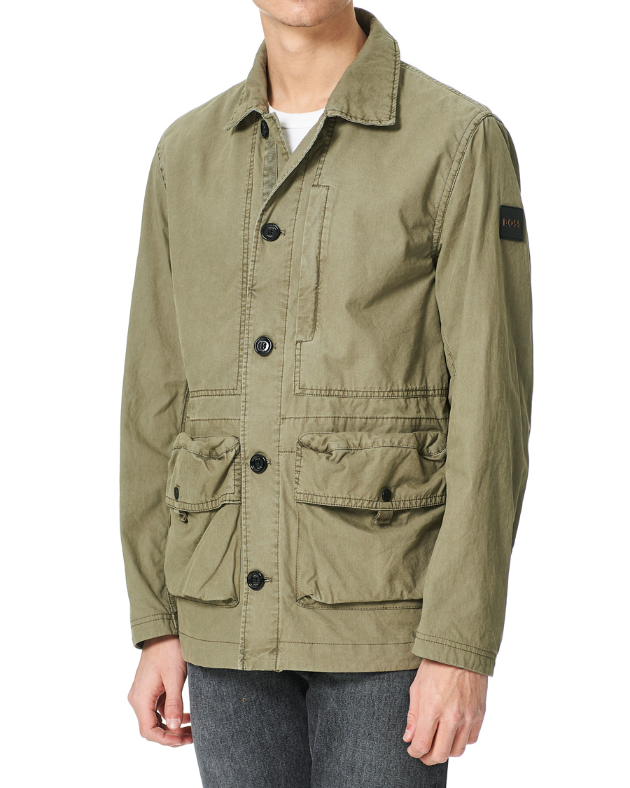 Heren | Jassen | BOSS ORANGE | BOSS Casual Osmar Field Jacket Open Green