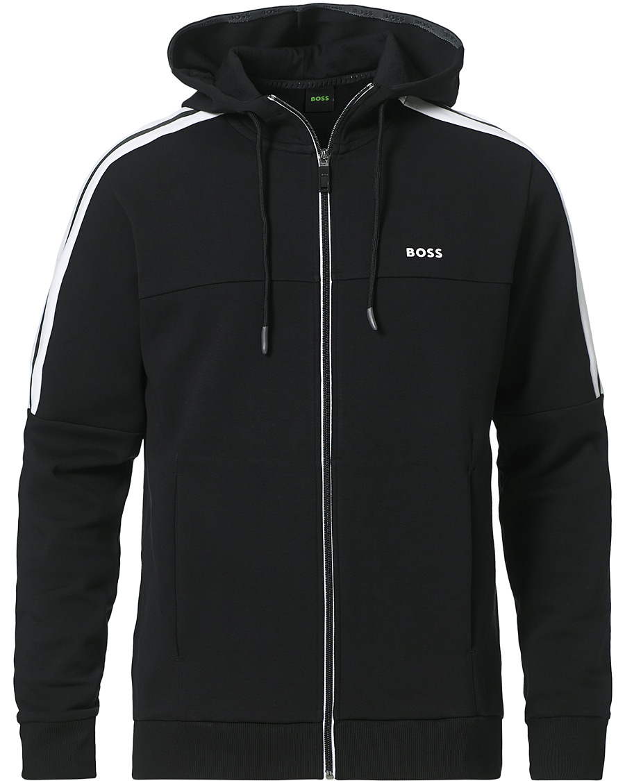 Heren | Truien | BOSS GREEN | BOSS Athleisure Saggy Full Zip Hoodie Black