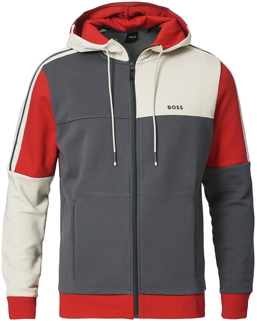 Heren | Truien | BOSS GREEN | BOSS Athleisure Saggy Full Zip Hoodie Dark Grey