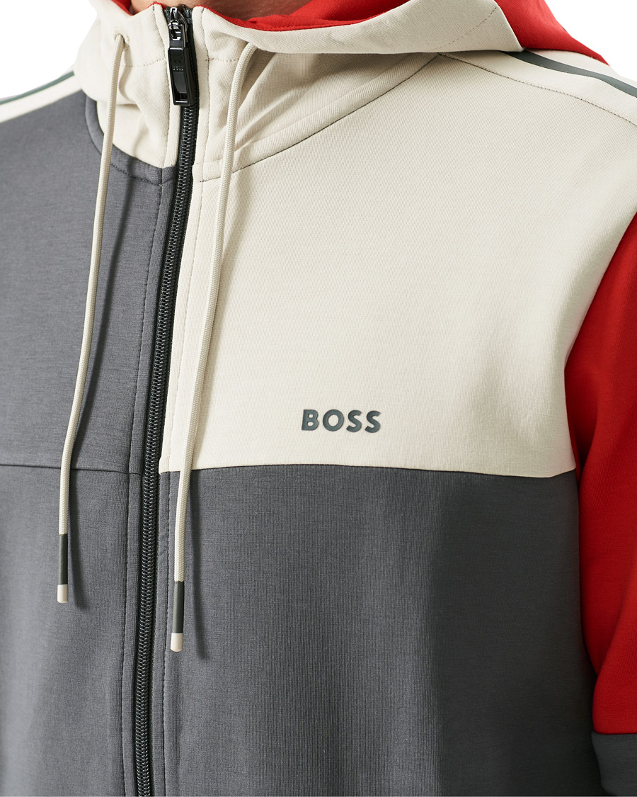 Heren | Truien | BOSS GREEN | BOSS Athleisure Saggy Full Zip Hoodie Dark Grey