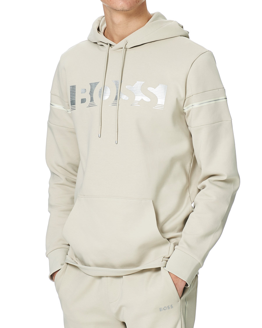 Heren | Truien | BOSS GREEN | BOSS Athleisure Soody Hoodie Light Beige