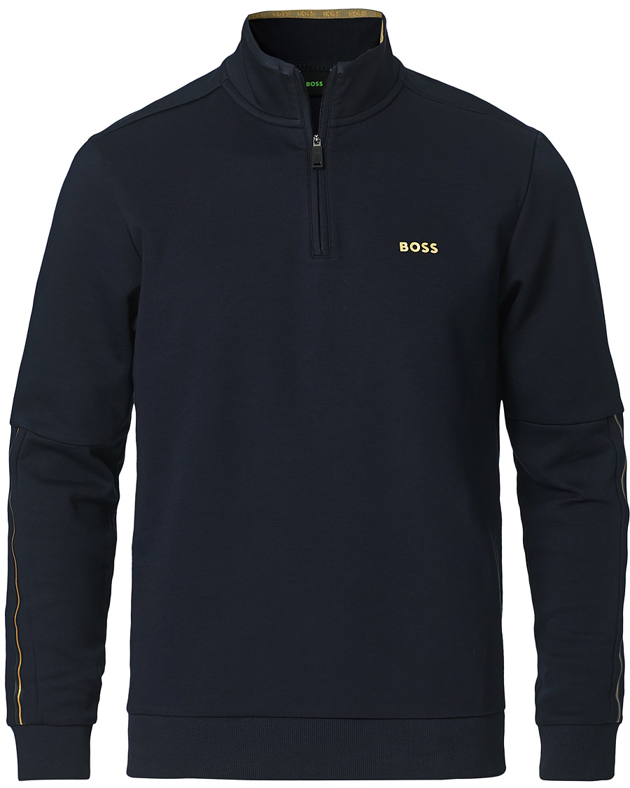Heren | Truien | BOSS GREEN | BOSS Athleisure Sweat Half Zip Dark Blue