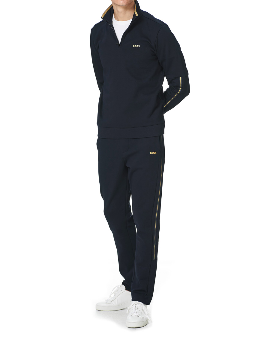 Heren | Truien | BOSS GREEN | BOSS Athleisure Sweat Half Zip Dark Blue
