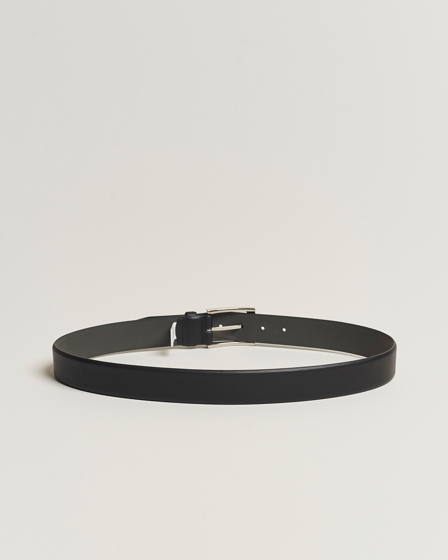 Heren | Riemen | BOSS BLACK | Barnabie Leather Belt 3,5 cm Black