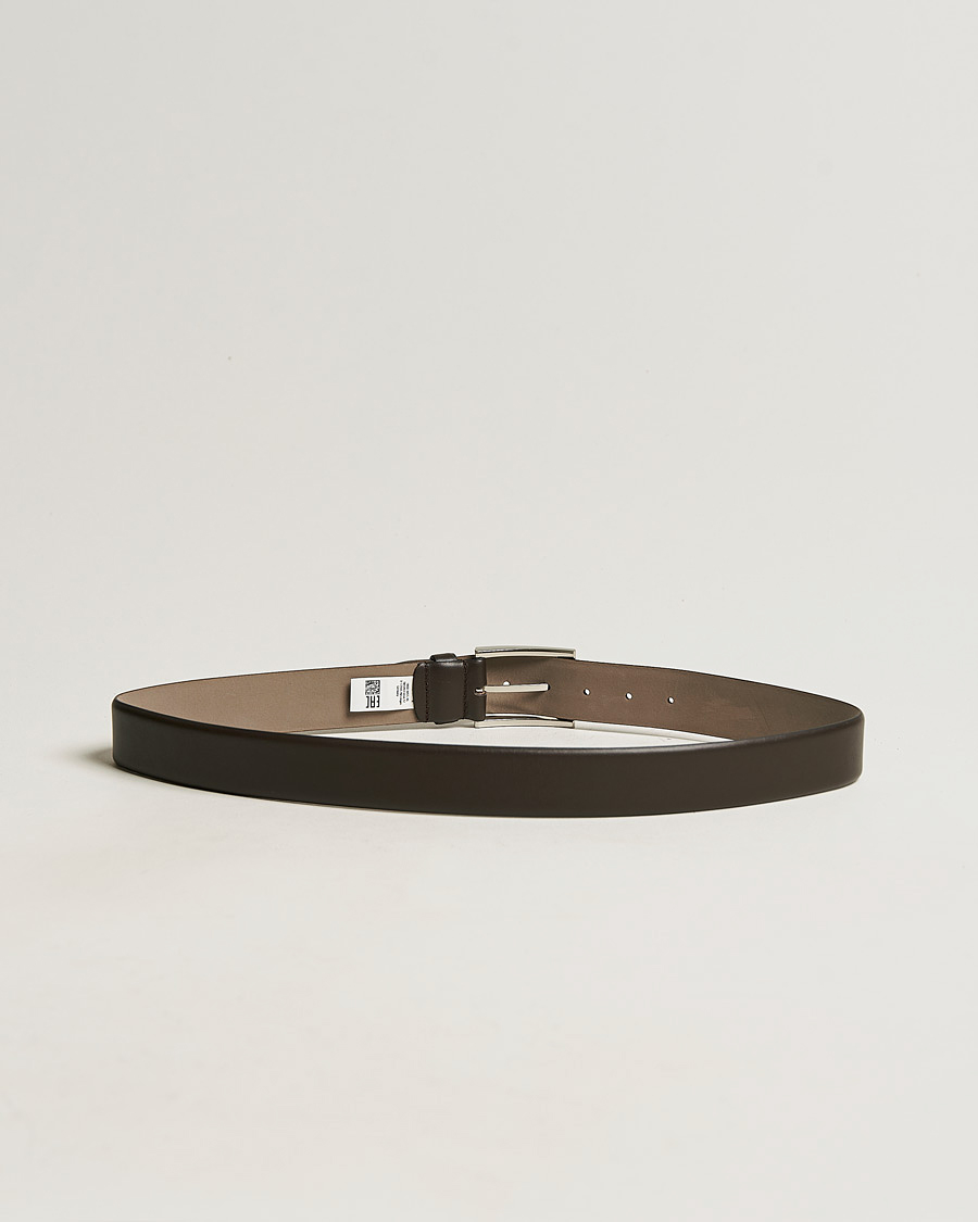 Heren | Riemen | BOSS BLACK | Barnabie Leather Belt 3,5 cm Dark Brown