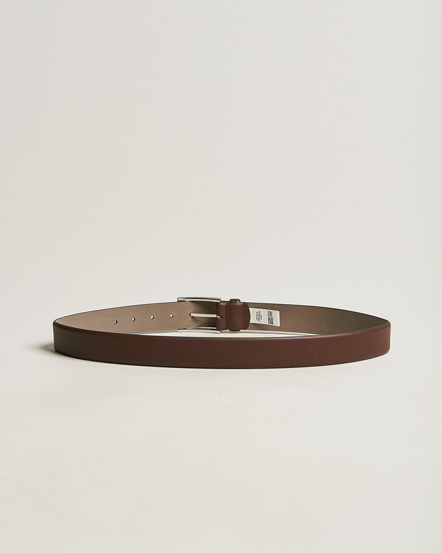 Heren | BOSS BLACK | BOSS BLACK | Barnabie Leather Belt 3,5 cm Medium Brown