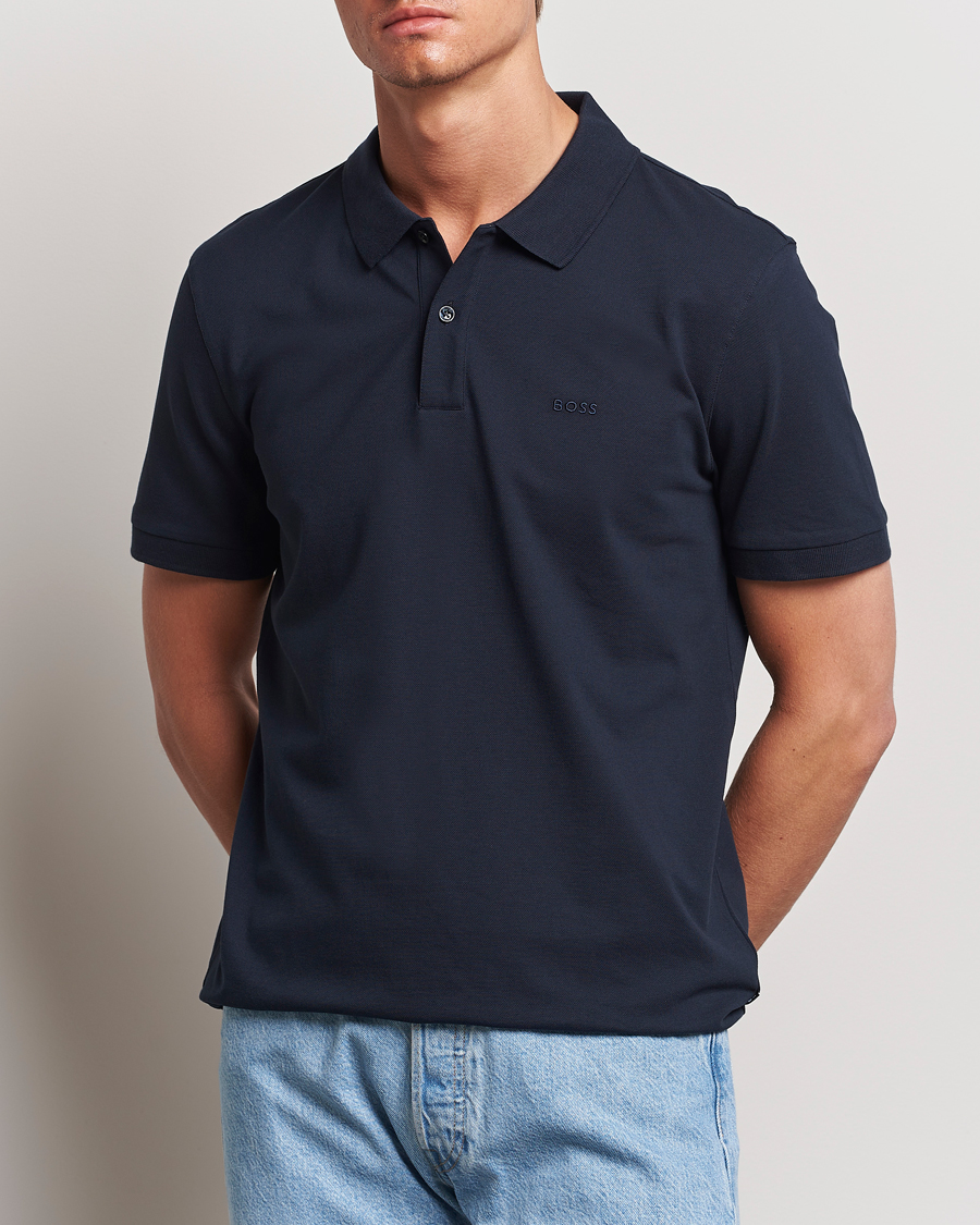 Heren | Poloshirts met korte mouwen | BOSS BLACK | Pallas Polo Dark Blue