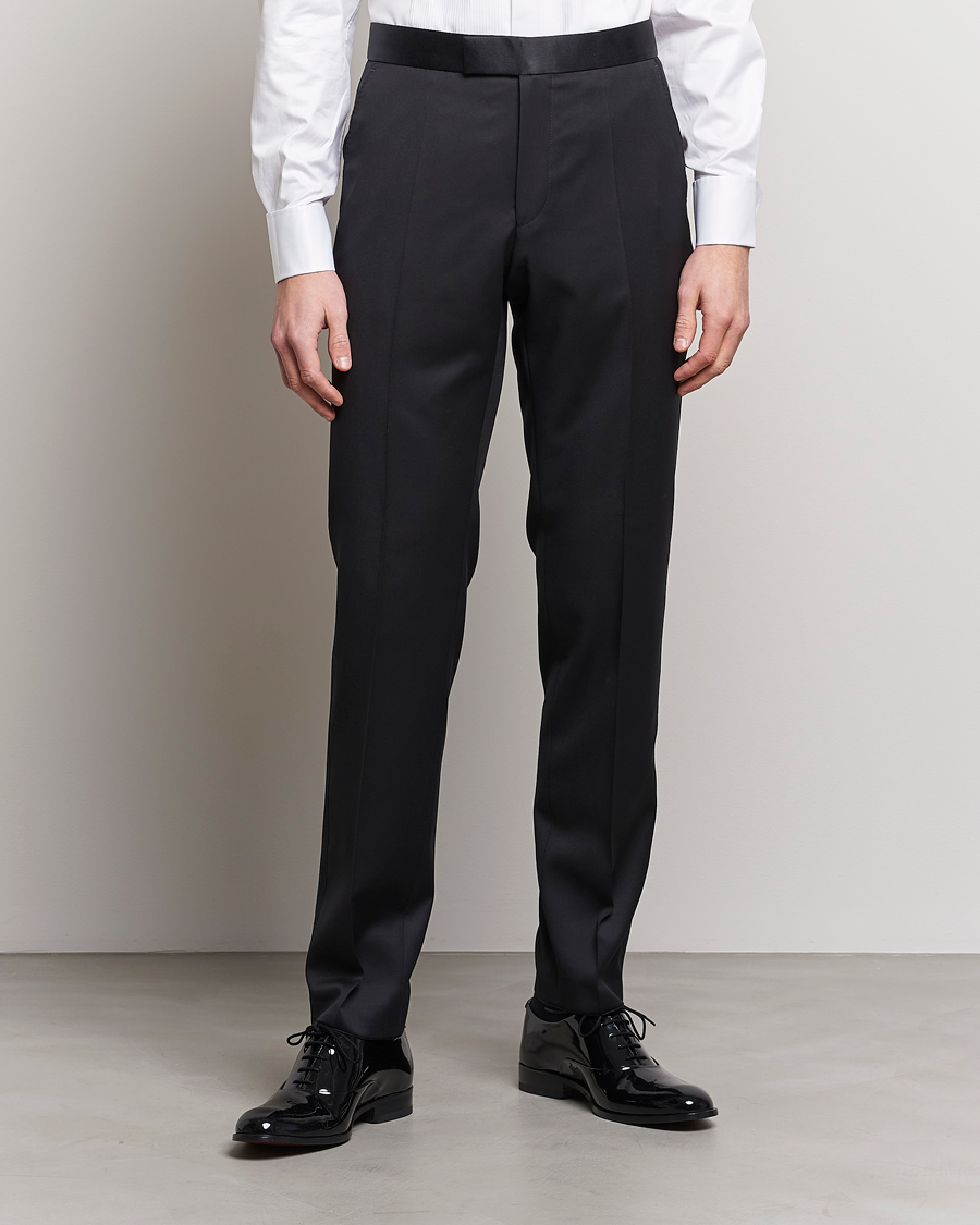 Heren | Zwarte stropdas | BOSS BLACK | Lenon Tuxedo Trousers Black