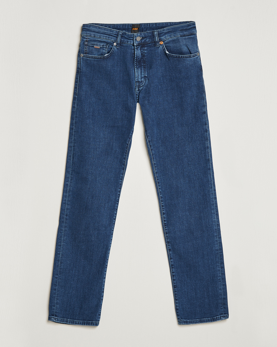 Heren | Jeans | BOSS ORANGE | Maine Regular Fit Super Stretch Jeans Lagoon Blue