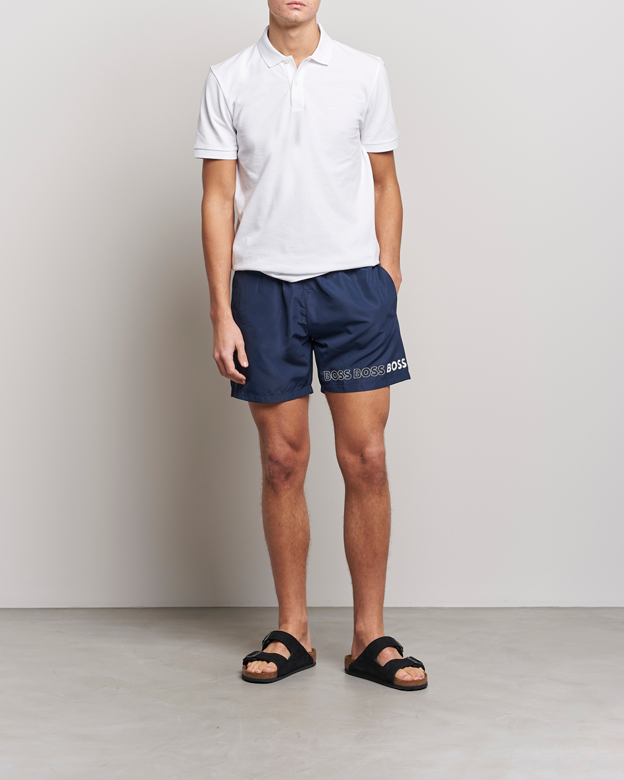 Heren | Zwembroek | BOSS BLACK | Dolphin Swimshorts Navy