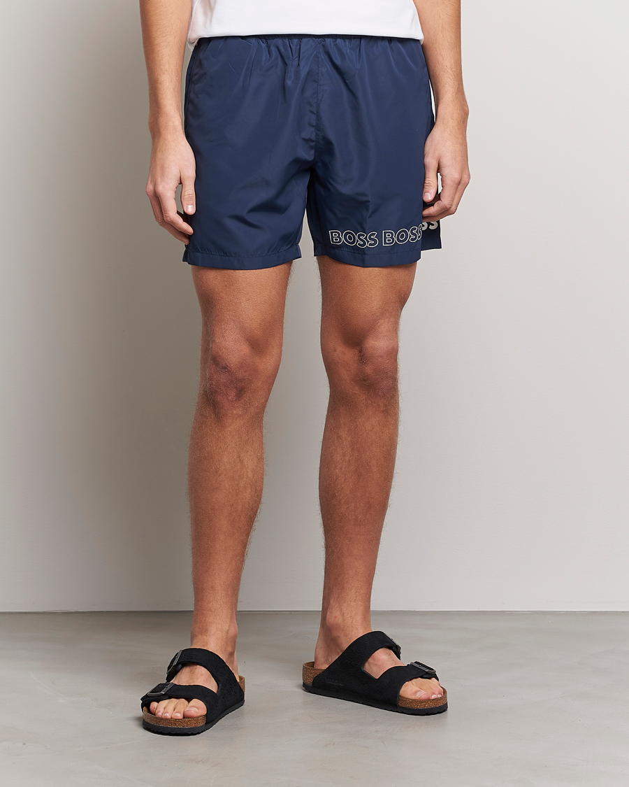 Heren | Zwembroek | BOSS BLACK | Dolphin Swimshorts Navy