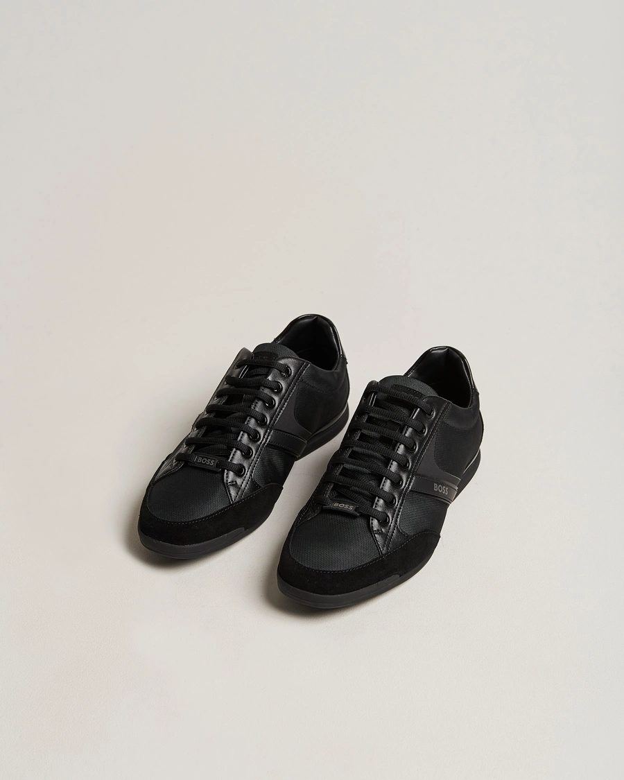 Heren | Zwarte sneakers | BOSS GREEN | Saturn Low Sneaker Black