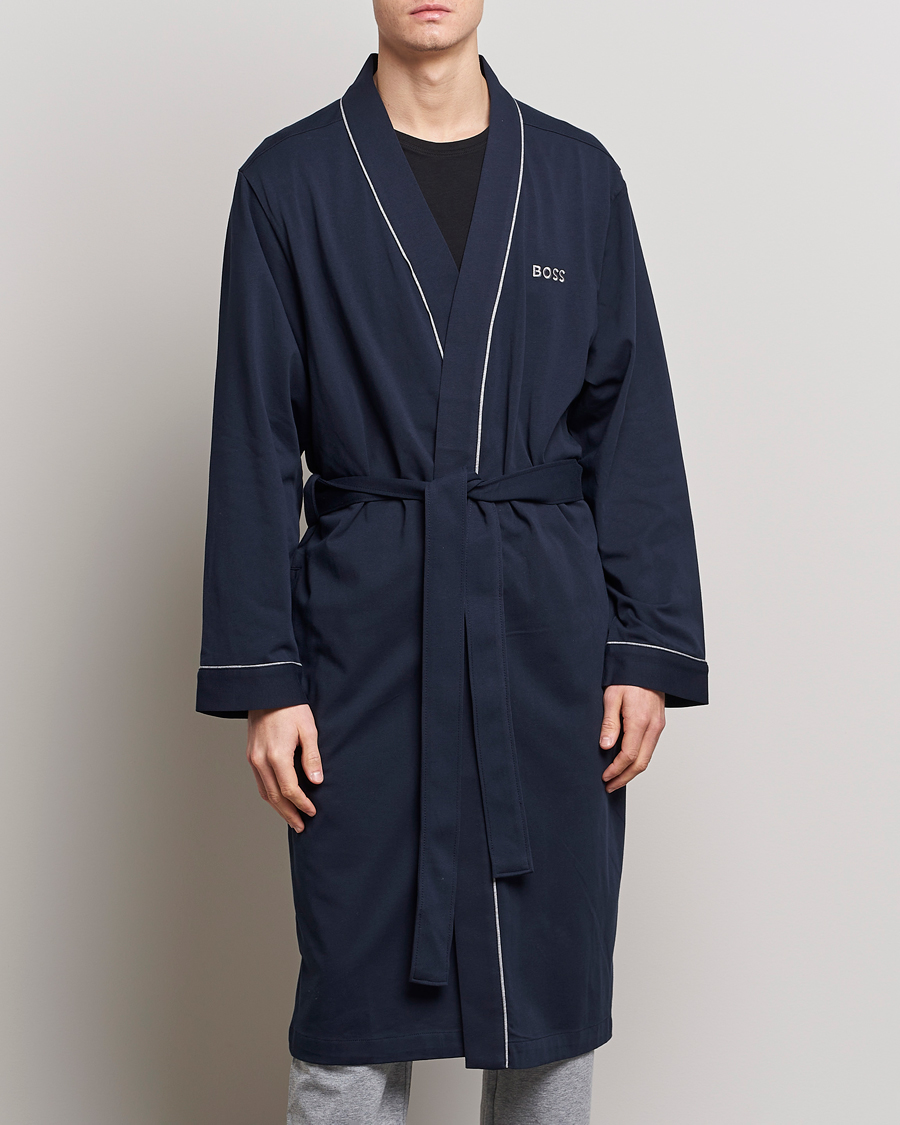 Heren | Pyjama's en gewaden | BOSS BLACK | Kimono Dark Blue