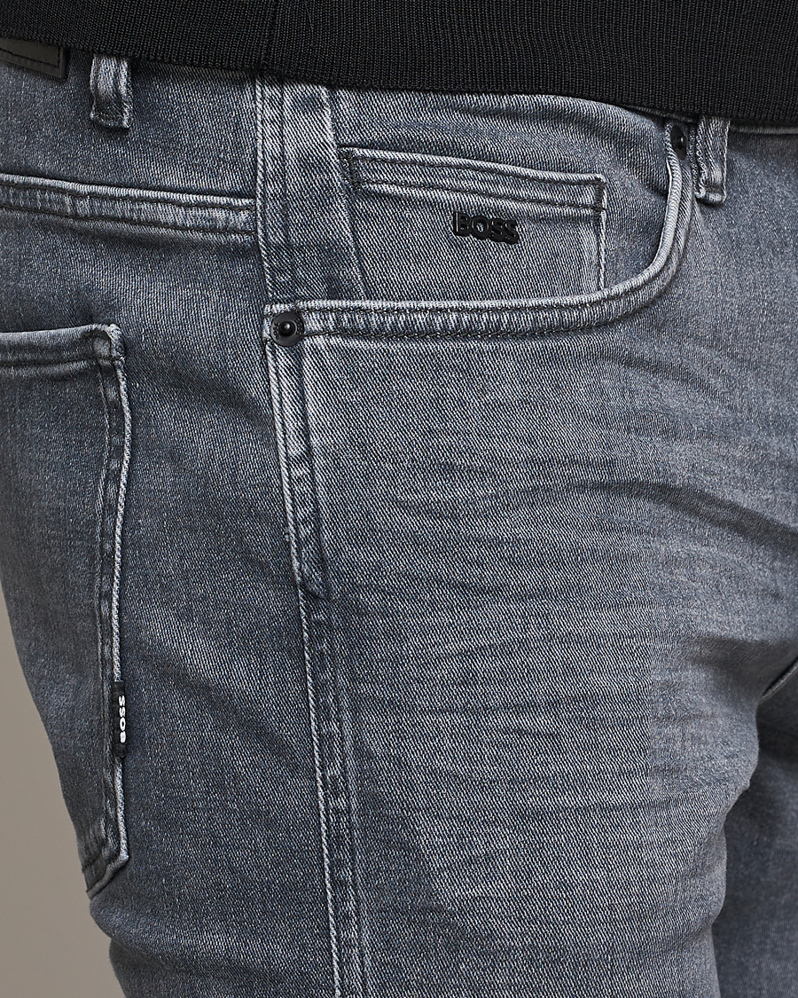 Heren | Jeans | BOSS BLACK | Delaware Slim Fit Stretch Jeans Medium Grey