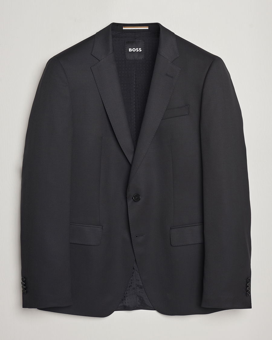 Heren | Blazers | BOSS BLACK | Huge Slim Fit Wool Blazer Black