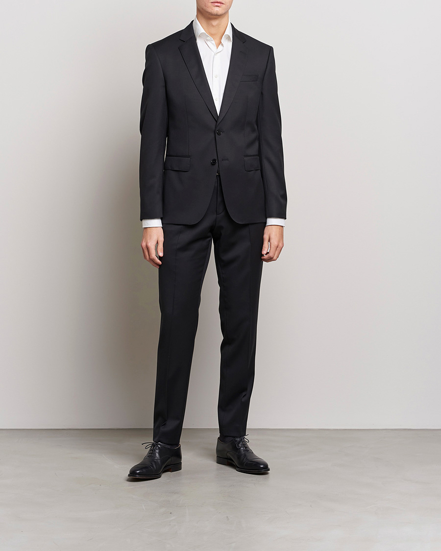Heren | Blazers | BOSS BLACK | Huge Slim Fit Wool Blazer Black