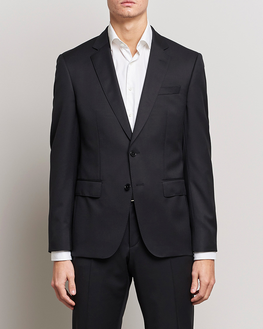 Heren | Blazers | BOSS BLACK | Huge Slim Fit Wool Blazer Black