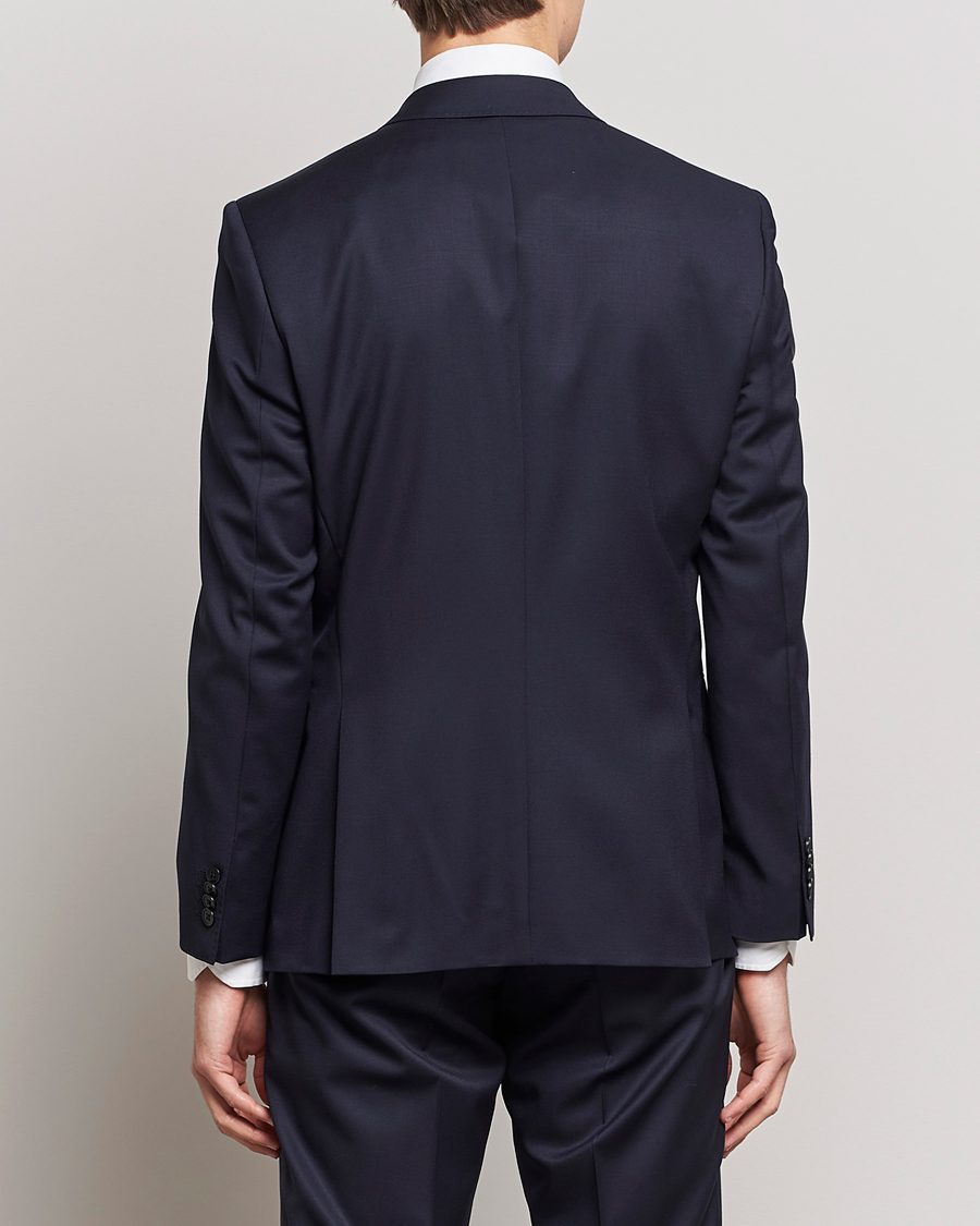 Heren | Blazers | BOSS BLACK | Huge Slim Fit Wool Blazer Dark Blue