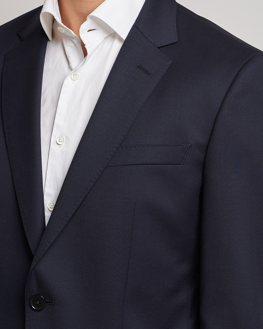 Heren | Blazers | BOSS BLACK | Huge Slim Fit Wool Blazer Dark Blue