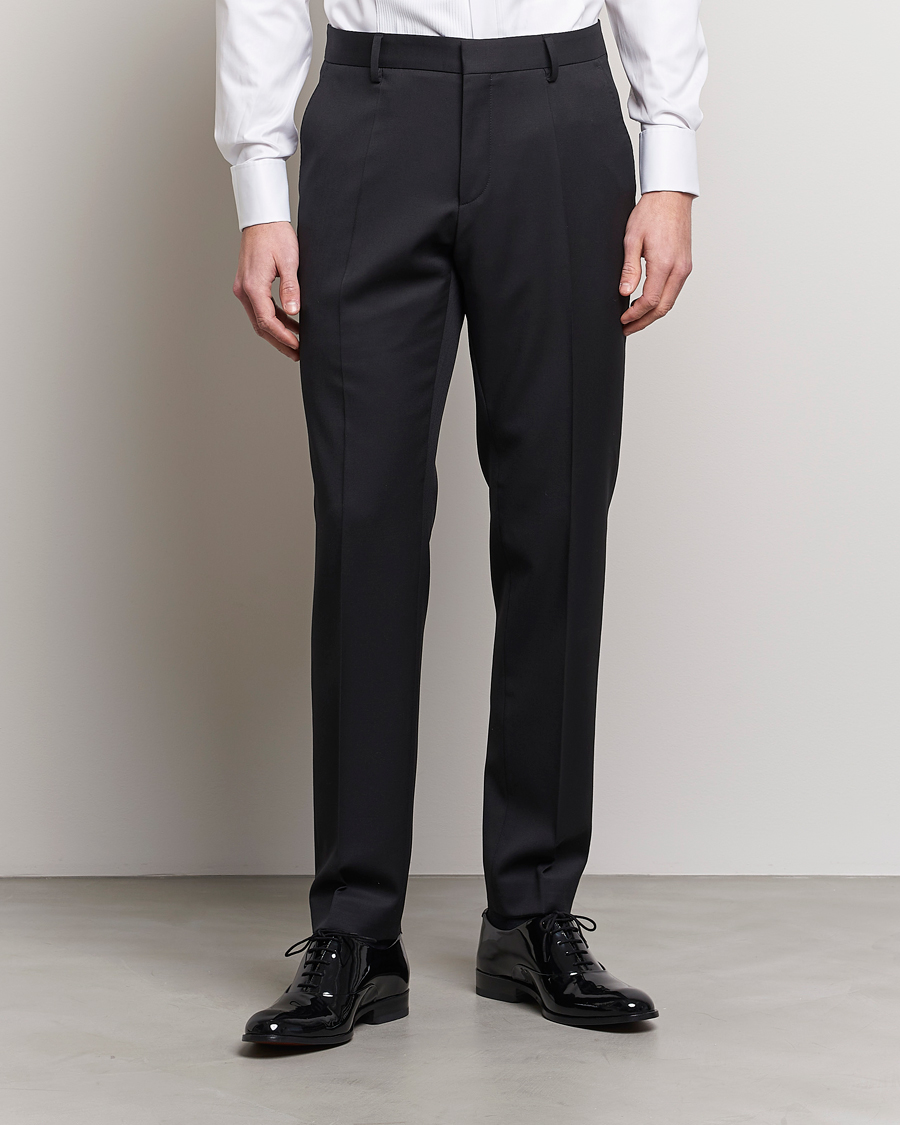 Heren | BOSS BLACK | BOSS BLACK | Genius Slim Fit Wool Trousers Black