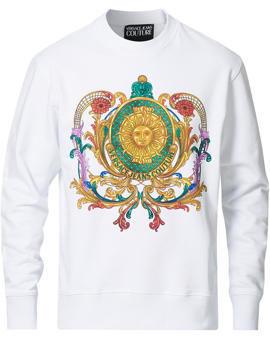 Heren | Truien | Versace Jeans Couture | Baroque Print Sweatshirt White