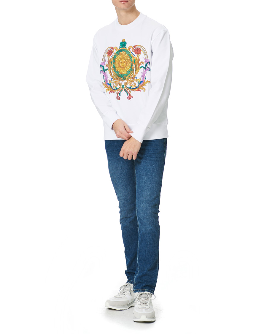 Heren | Truien | Versace Jeans Couture | Baroque Print Sweatshirt White