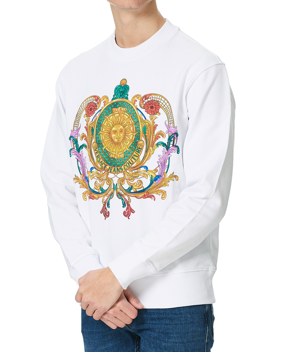 Heren | Truien | Versace Jeans Couture | Baroque Print Sweatshirt White