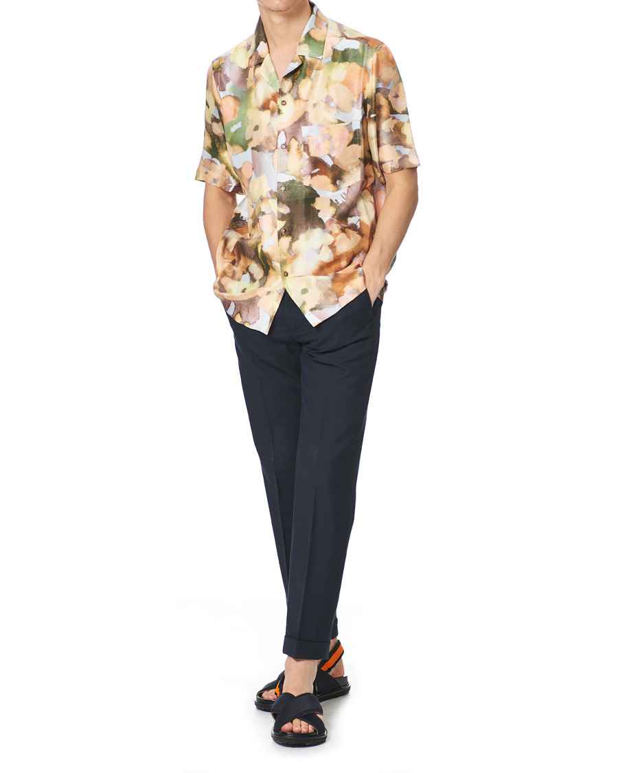 Heren | Overhemden | Nanushka | Twill Silk Camp Collar Shirt Watercolor