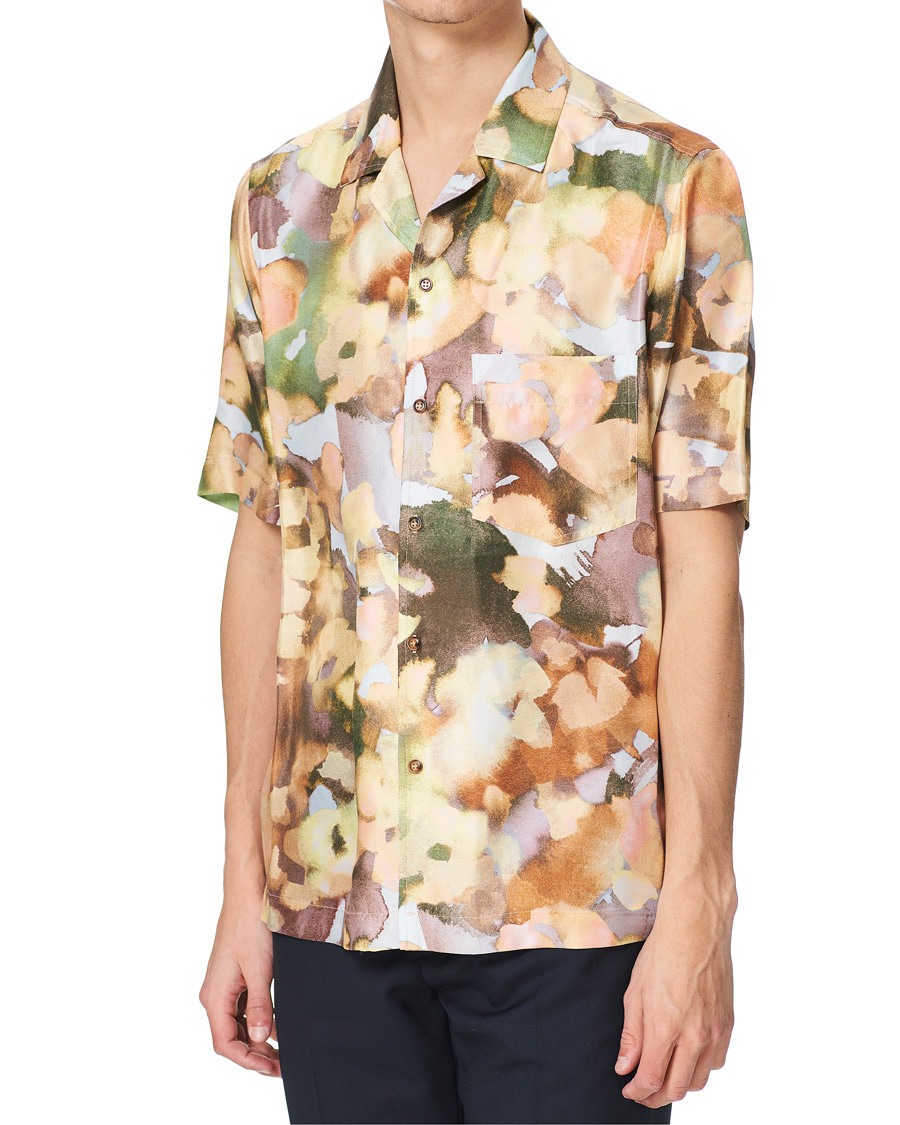 Heren | Overhemden | Nanushka | Twill Silk Camp Collar Shirt Watercolor