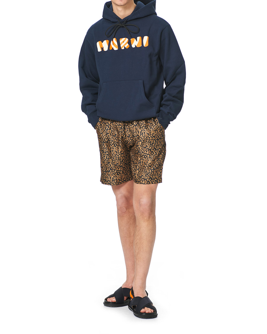 Heren | Korte broek | Nanushka | Printed Silk Drawstring Shorts Brown