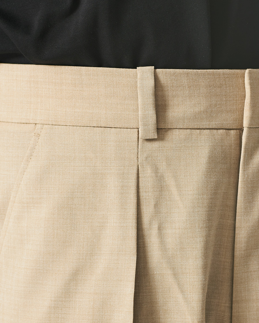 Heren | Broeken | Nanushka | Pleated Wool Trousers Sand