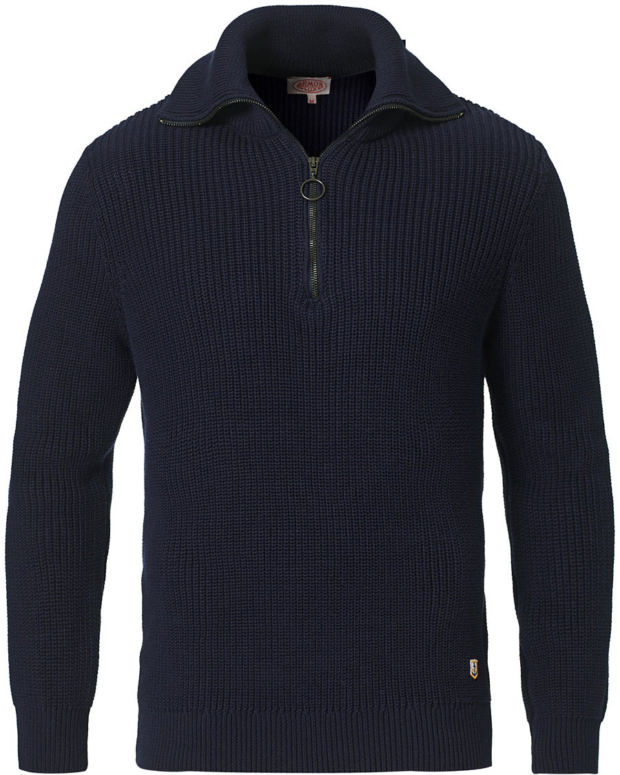 Heren | Truien | Armor-lux | Pull Camionneur Half Zip Sweater Navire