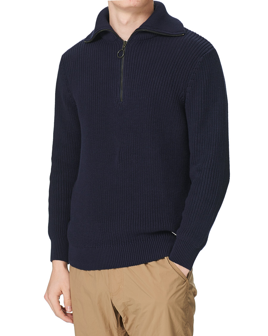 Heren | Truien | Armor-lux | Pull Camionneur Half Zip Sweater Navire