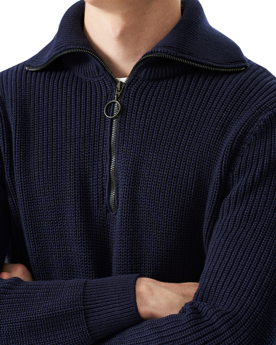 Heren | Truien | Armor-lux | Pull Camionneur Half Zip Sweater Navire