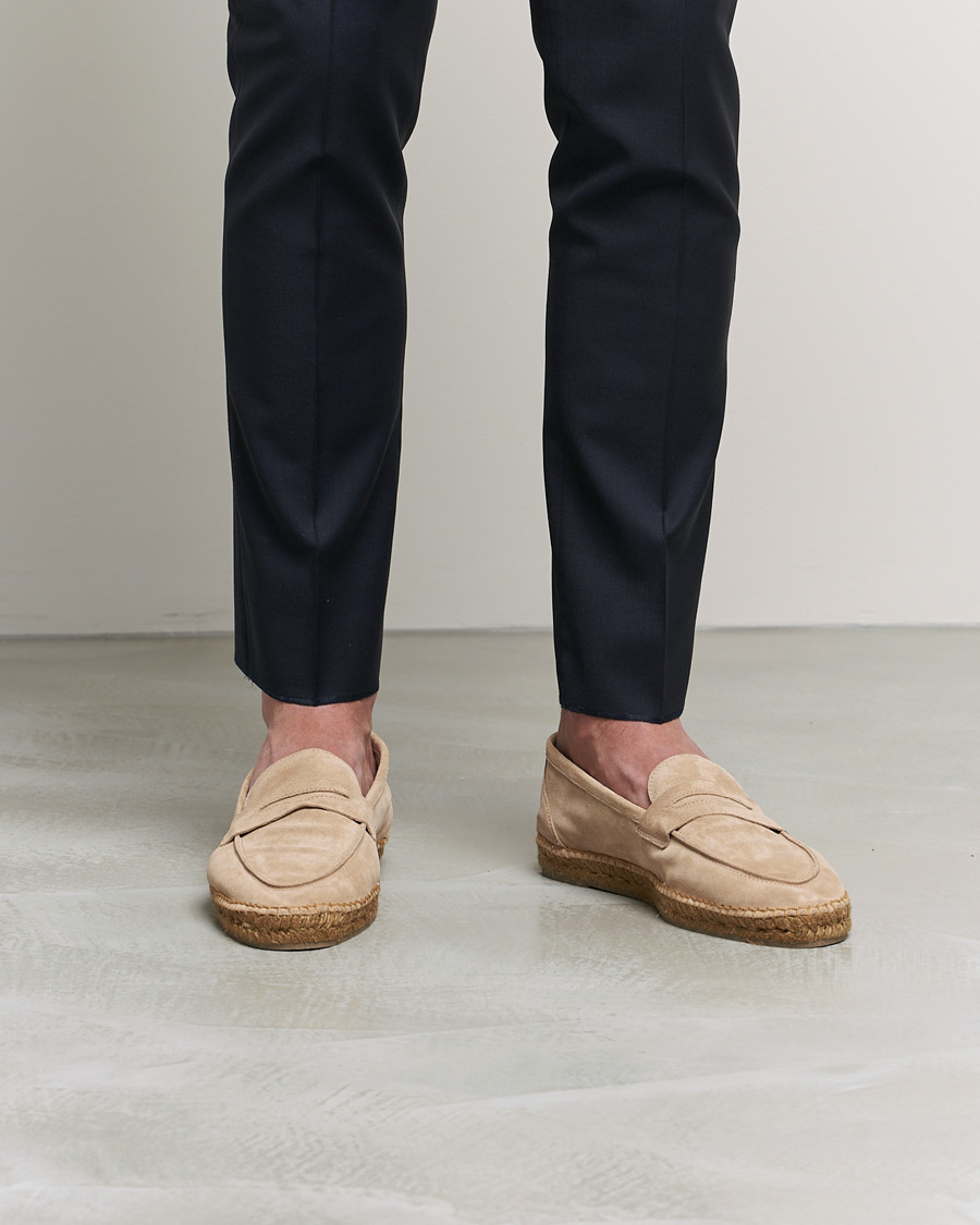 Heren | Castañer Nacho Casual Suede Loafers Sand | Castañer | Nacho Casual Suede Loafers Sand