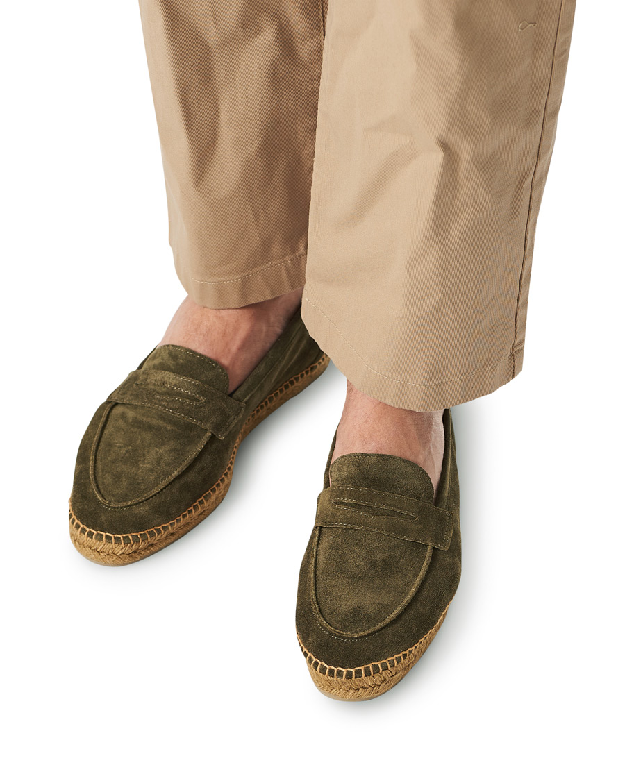 Heren | Castañer Nacho Casual Suede Loafers Musgo | Castañer | Nacho Casual Suede Loafers Musgo